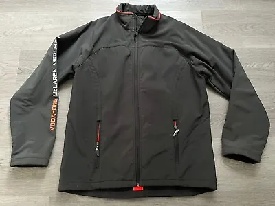 Vodafone Mclaren Mercedes Mens Dark Grey Soft Shell Formula 1 Jacket - Medium • $49.26