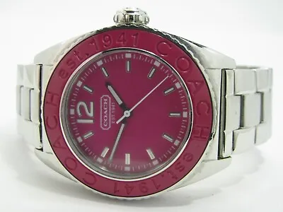 Coach Movado Pink Women's Stainless Steel Bracelet Watch 8.975.041 • $79.99