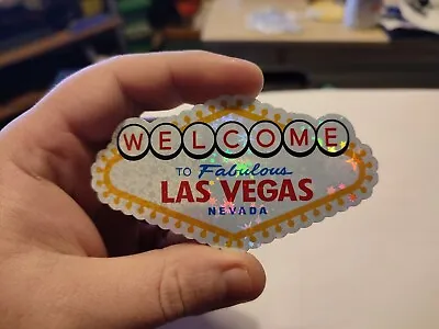 Holographic - Sparkly - Welcome To Fabulous Las Vegas Vinyl Sticker  • £1.50