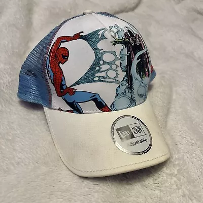 New ERA Marvel Comics Spider-Man Baseball Cap Hat White Snapback Adjustable Men' • $9.99