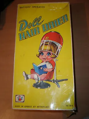 Vintage 70's Mister P Greek Doll Hair Drier Battery Operated Toy Mib • $107.99