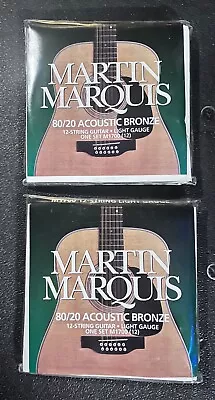 Martin M1700 Marquis 12 String Guitar 80/20 Bronze Light (2 Sets) • $17.99