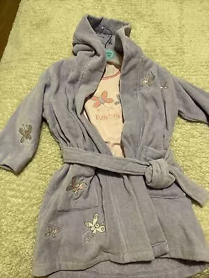 Girls Dressing Gown And Nighty Set 9-12 Months  • £3