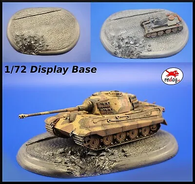 Redog 1/72 Smart Oval Diorama Display Base For Scale Model Tanks & Military D5 • £7.99