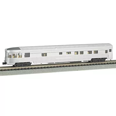 Bachmann 14554 Unlettered Aluminum 85' Passenger Car W/ Lighted Interior N Scale • $34.99