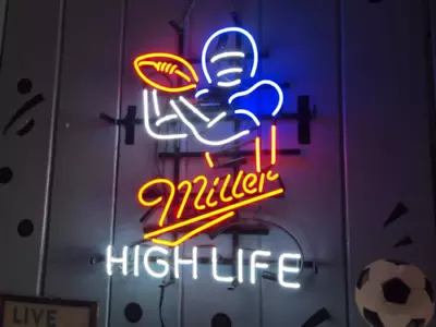 Neon Light Sign Lamp For Miller Lite Beer 20 X16  Miller High Life Football Bar • $131.98