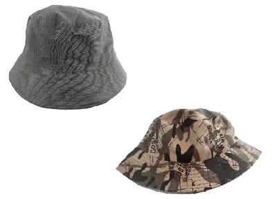 Camo Reversible Bucket Sun Hat Lightweight Reverse Fishing Cap Men's Or Ladies • £3.99