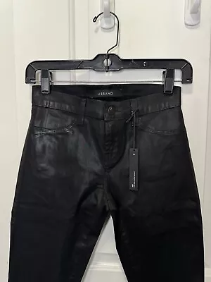 J Brand 485 Mid Rise Super Skinny Black Pants Size 24 • $105.99