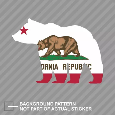 California State Shaped Bear Flag Sticker Decal Vinyl Outdoors Wilderness CA • $4.96