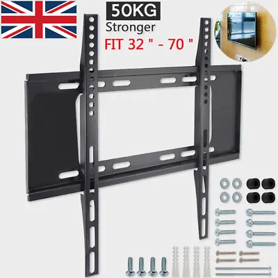 £10.86 • Buy TV Wall Bracket Mount For 32 40 42 50 55 60 70 Inches Flat Curved Screen Max50KG