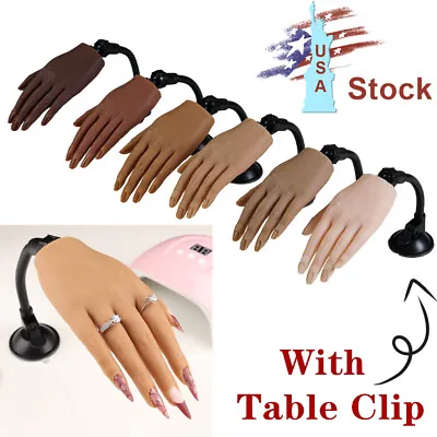 Female Silicone Hand Model With Clip Mannequin Display For Nail Art Practice • $41.40