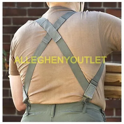 QTY (1) NEW USGI MILITARY M1950 Foliage Trouser PANT SUSPENDERS Elastic Harness • $9.90