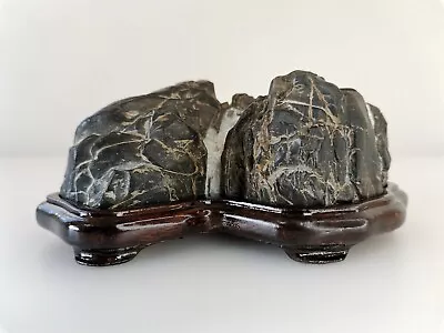 Suiseki Mountain And Waterfall Viewing Stone Bonsai Zen Japanese Abekawa 511g • $140