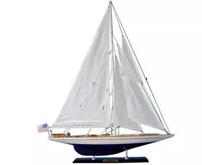 $117.99 • Buy Enterprise 1930 America's Cup J Class Boat Yacht Wooden Model 20  Sailboat New
