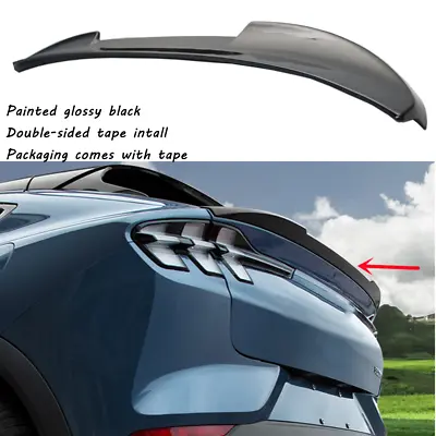 Fit For 2021-2023 Ford Mustang Mach-E Rear Trunk Spoiler Wing Painted Black Lip  • $55.54