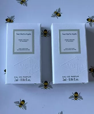 £9.99 • Buy Van Cleef & Arpels Rose Rouge Collection Extraordinaire 2ml Eau De Parfum X 2
