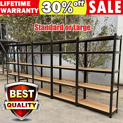 Metal Rack 5-Shelf Heavy Duty Steel Garage Shelving Storage Shelves Adjustable • $58.16