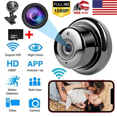 Mini Micro HD WIFI Camera Audio Video Recording Night Vision 1080P Spy Security • $17.49