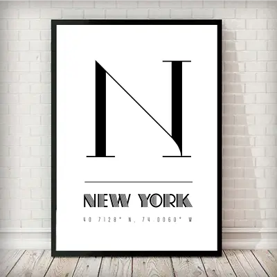 New York United States Of America Coordinates Travel Quote Wall Art Print • £9.99