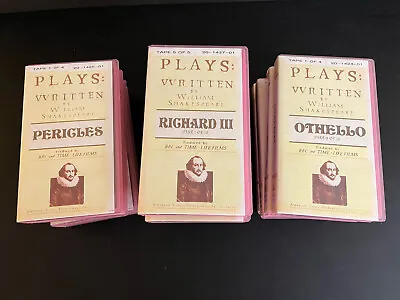 Dramatic Works Of Shakespeare - Richard III - Othello - Pericles - BBC - 13 VHS  • $24.95