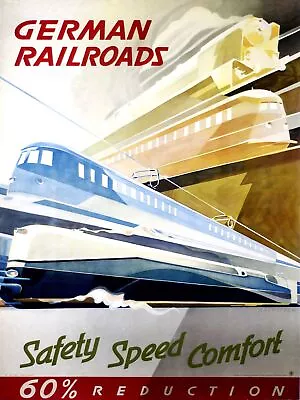 3476.Locomotive Train German Railroad POSTER.Deco Room Art Retro Wall Decoration • $31