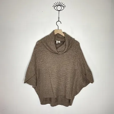 Moth Anthropologie Women's Size Small Textured Batwing Cocoon Cowl Neck Sweater • $35