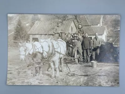 1910s LUMBER SAW Mill Horse Drawn Steam ENGINE Real PHOTO Postcard RPPC Antique • $15.95