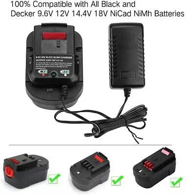 For BLACK+DECKER 14.4V Slide Battery HPB14 FIRESTORM FSB14 499936-34 A14 Charger • $17.50