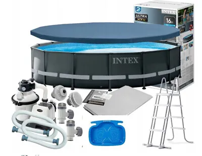 INTEX 26326 ULTRA XTR Swimming Pool 16FT (488 X 122cm)  Sand Filter Pump E0 • £695