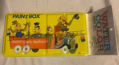 Vintage Cheeky Chimps Water Color Paint Set Tin Litho England New Sealed NOS • $39.99