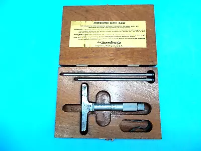 Vintage Lufkin No. 513  Depth Gage Micrometer W/Case 0-3 Inch Capacity DGA4-32) • $25