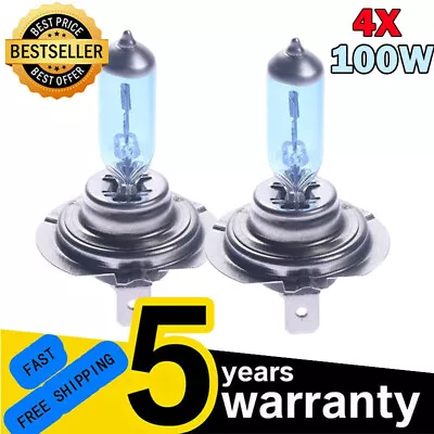 4*H7 Xenon White Headlight 100w Bulbs Super 8500k Lamp Light Effect Hid 12v Bulb • £8.19