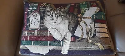 Past Times Cat Needlepoint Cushion • £12