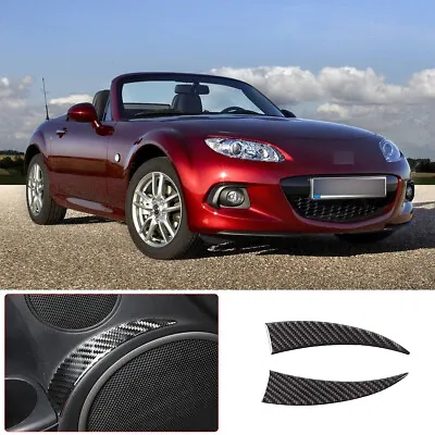 $31.89 • Buy Carbon Fibre Car Door Speaker Side Plate Sticker For Mazda MX-5 Miata NC 2009-14