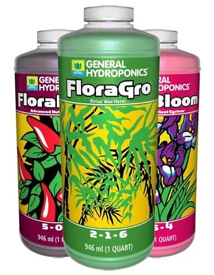 $50 • Buy General Hydroponics FloraGro FloraMicro FloraBloom QT Bundle Kit