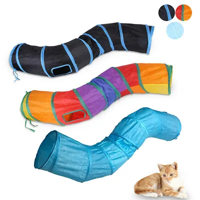 Pet Cat Tunnel Toy Rabbit Pop Up Tube Collapsible Design Puppy Kitten Play Toys • £7.89