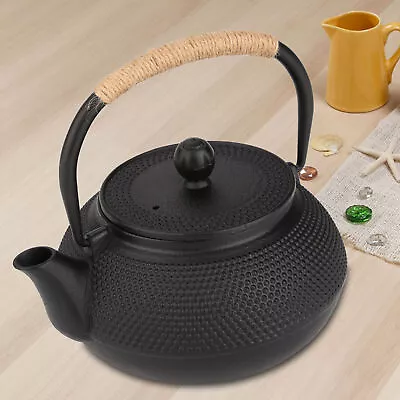 800ml Japanese Style Cast Iron Kettle Teapot Removable Infuser Strainer Tea New • £38.09