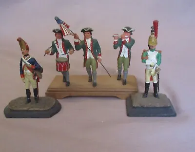 3 Vintage Lead Miniature Figures Soldiers American Revolution Marching Band + 2 • $22