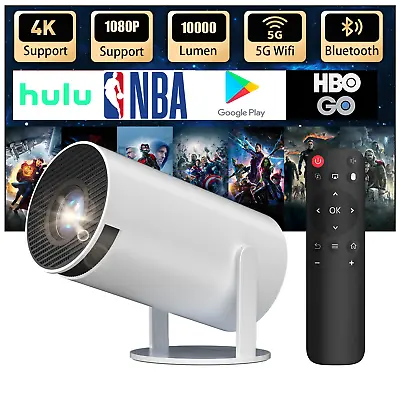 4K Mini Projector 10000 Lumen LED 1080P WiFi Bluetooth UHD Portable Home Theater • $79.99