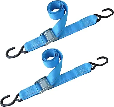 2 Pack 2  X 6' Cam Buckle Tie Down Strap W/ S Hooks Boat Trailer Motorcycle Bike • $21.85