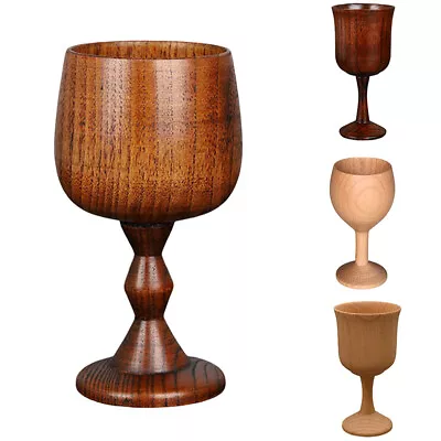 Multi-use Elegant Goblet Wood Goblet Wooden Mug Wooden Wine Goblet Gift • $13.29