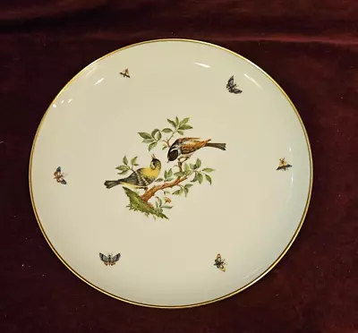 Kaiser Germany Large Round Platter 11  TIERGARTEN Pattern Birds Butterflies • $37.99