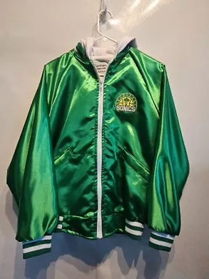 Vtg Seattle Supersonics NBA Basketball Satin Varsity Jacket Mens Small SONICS • $164.95