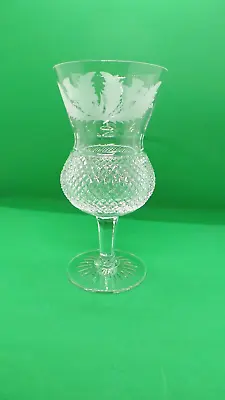 Edinburgh Crystal Thistle Large Water Glass Goblet 6.5  Tall (read Flea Bite) • £19.99