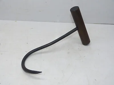 Vintage Wooden Handled Iron Hay/Meat Hook INV16832 • $15