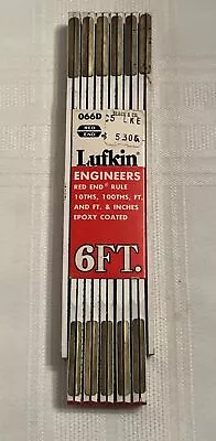 Vintage Lufkin 72  No 066D Wood Red End Engineers Folding Ruler New Never Used! • $9.95