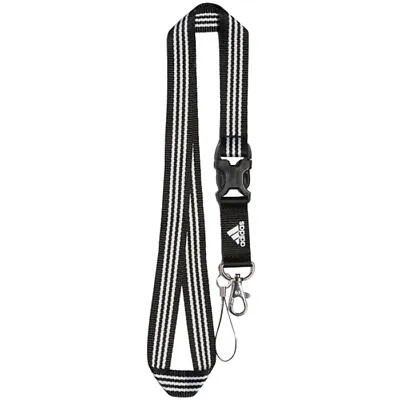 $17.01 • Buy Adidas PER Lanyard Key Chain Casual Accessories Soccer 3 Stripes Black ED1757