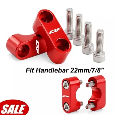 CNC HandleBar Bar Risers Mount Clamp Adapter Universal 7/8'' 22mm For HONDA CRF • $19.89