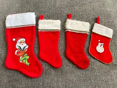 Vintage Christmas Stockings Lot Of 4 • $12