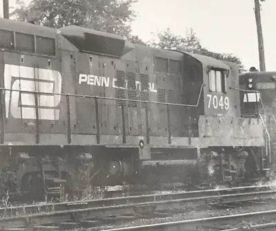 Penn Central Railroad PC #7049 GP9 Electromotive Train B&W Photo Youngwood PA • $16.97